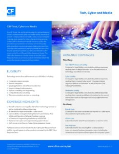 Tech, Cyber & Media Insurance Overview